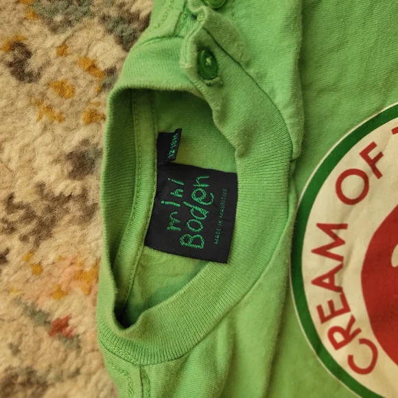 Rare Green Mini Boden Shirt with Tomato Print - Picture 3 of 4